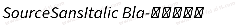SourceSansItalic Bla字体转换